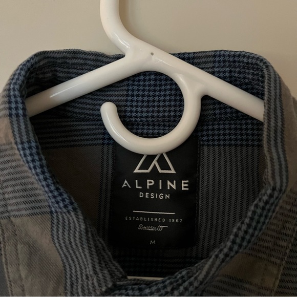 Alpine design mens long sleeve plaid button down shirt | size medium - Picture 5 of 11